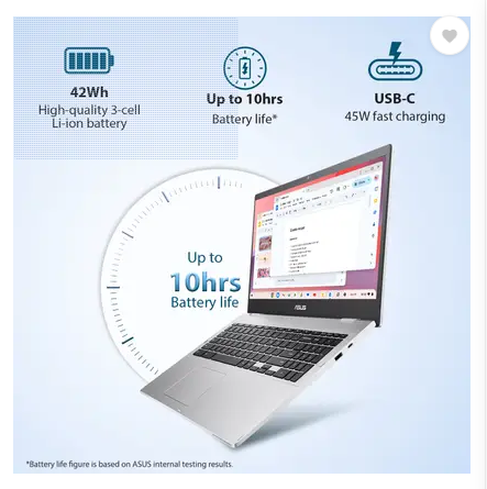 ASUS Chromebook Intel Celeron Dual Core N4500 - (4 GB/64 GB EMMC Storage/Chrome OS) CX1500CKA-NJ0393 Chromebook  (15.6 Inch, Transparent Silver, 1.80 Kg)